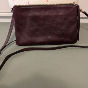 Fossil brown leather Crossbody Bag